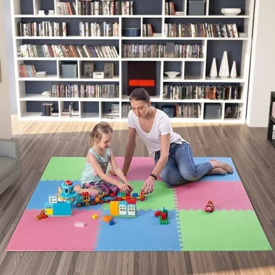 Mat Multipack One Fitness Mp10 Δάπεδα Παζλ Γυμναστηρίου Πολύχρωμα Πάχους 1cm 9τμχ