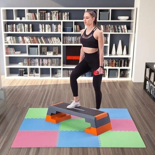 Mat Multipack One Fitness Mp10 Δάπεδα Παζλ Γυμναστηρίου Πολύχρωμα Πάχους 1cm 9τμχ