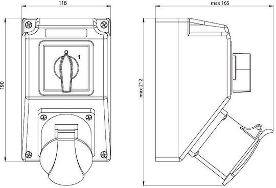 Spamel Industriesteckdose ZI05R462