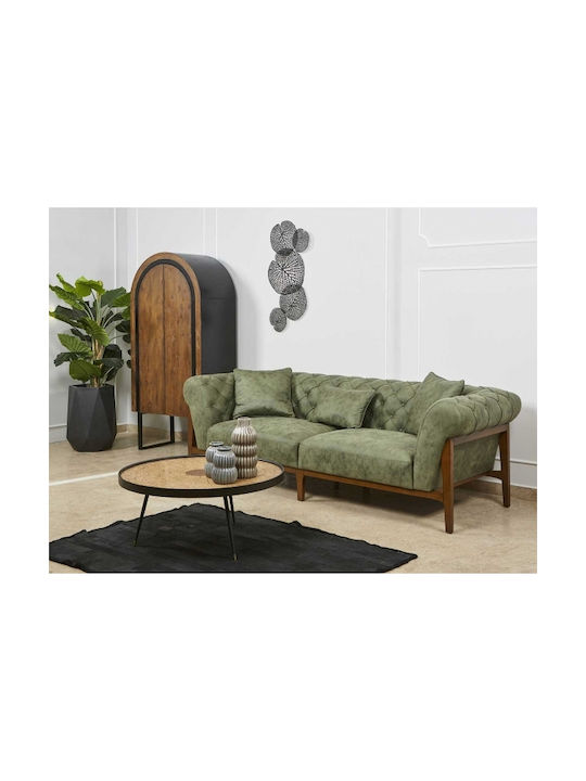 Verde Τριθέσιος Καναπές Verde Rust 240x47x77εκ.