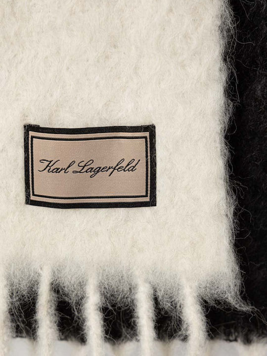 Karl Lagerfeld Women's Wool Scarf White
