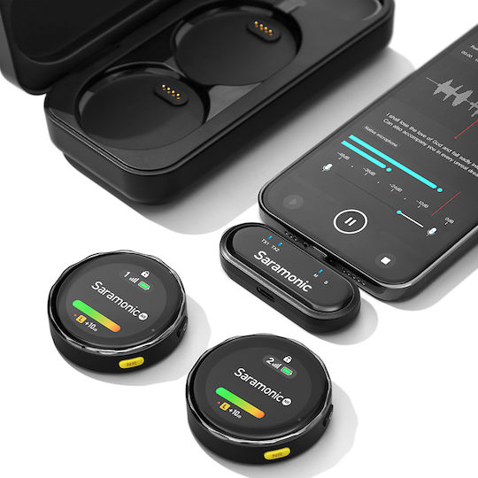 Saramonic BlinkMe U2 Σετ Ασύρματο Μικρόφωνο Clip On για Φωνητικά