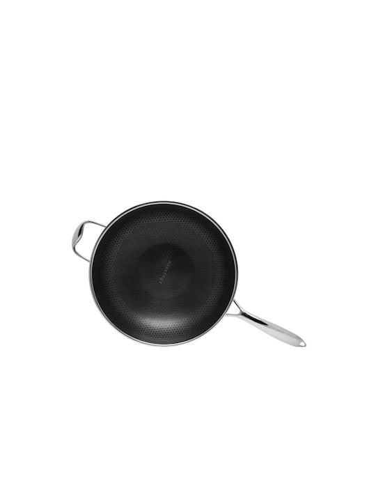 Kohersen Wok Mit Deckel aus Aluminium 32cm