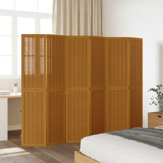 vidaXL Decorativ Paravan Lemn cu 6 Panouri 210x180cm
