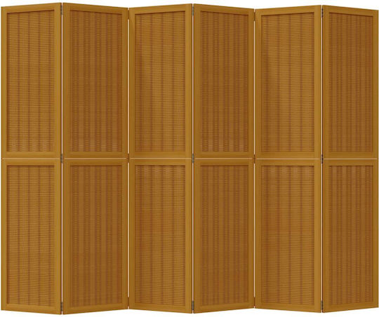 vidaXL Decorativ Paravan Lemn cu 6 Panouri 210x180cm