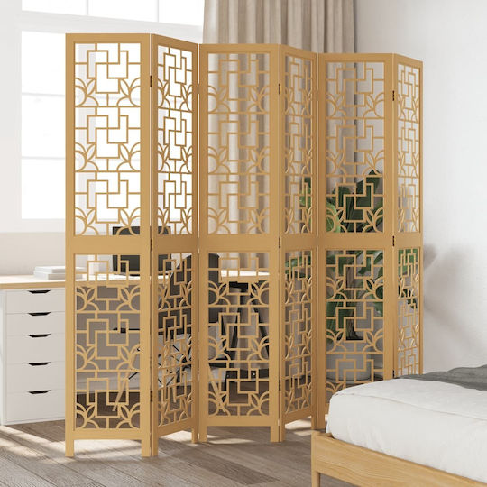 vidaXL Dekorativer Raumteiler Hölzernes mit 6 Paneelen 210x200cm