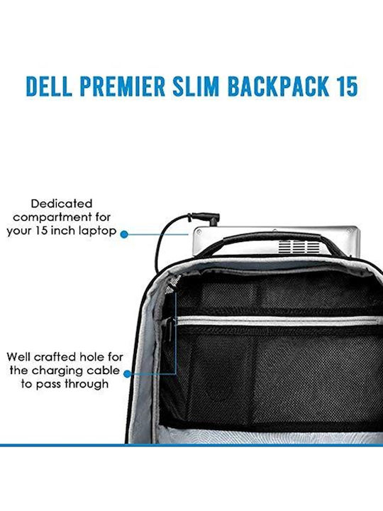 Dell Premier Slim Τσάντα Πλάτης για Laptop 15" σε Μαύρο χρώμα
