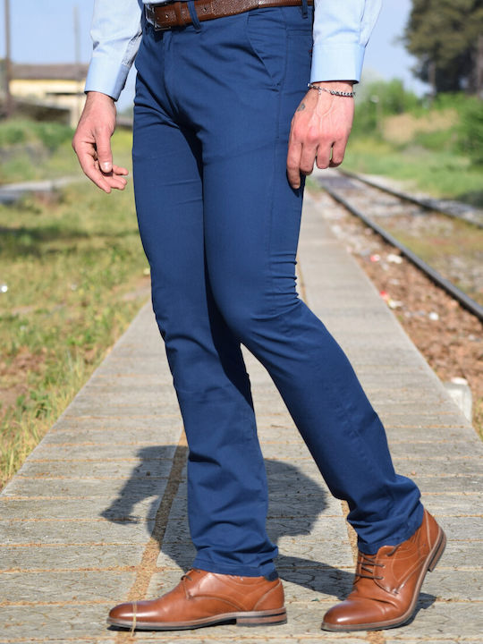 Cotton Green Pantaloni pentru bărbați Chino Albastru