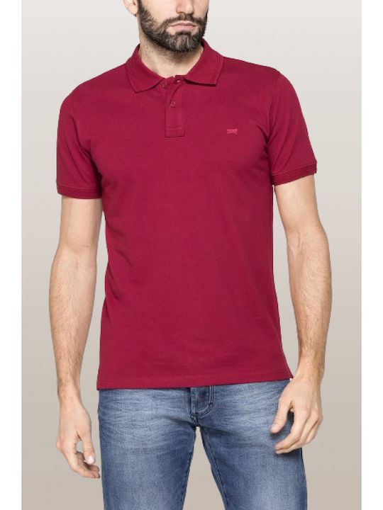 Carrera Jeans Bluza Bărbătească Polo BORDO