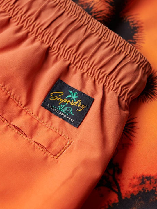 Photographic Men's Swimwear Shorts Orange