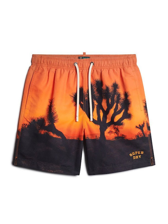 Photographic Men's Swimwear Shorts Orange