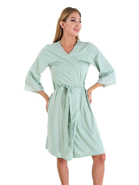 Happy Family Summer Women's Robe GREEN