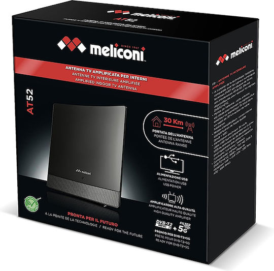 Meliconi 070-0631 Indoor TV Antenna (Does not Require Power Supply) Black
