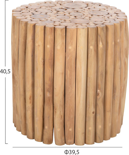 Side Table Cooter L39xW39xH40.5cm. Natural