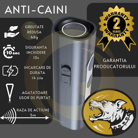 Professional Ultrasonic Anti-dog Device Dog Cat Chasing Removing Scaring Device 2 Anti-litter Frequencies 5m Indoor Outdoor Barking Control