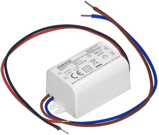 Orno LED-Netzteil IP20 Leistung 6W mit Ausgangsspannung 12V