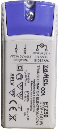Zamel LED Захранване Мощност 50W с Изходно Напрежение 12V