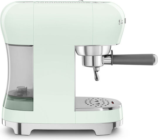 Smeg Μηχανή Espresso 1350W Πίεσης 15bar Pastel Green ECF02PGEU