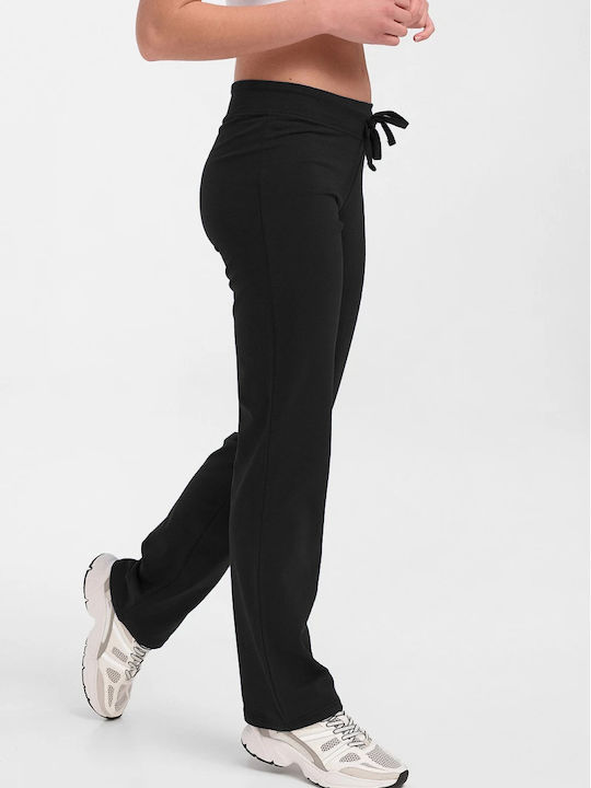 Pantaloni de trening slim pentru femei Body Move negri