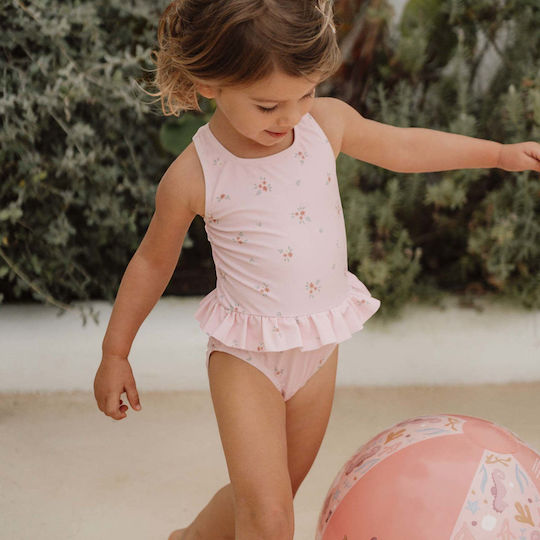 Little Dutch Ocean Dreams Aufblasbarer Strandball in Rosa Farbe 35 cm