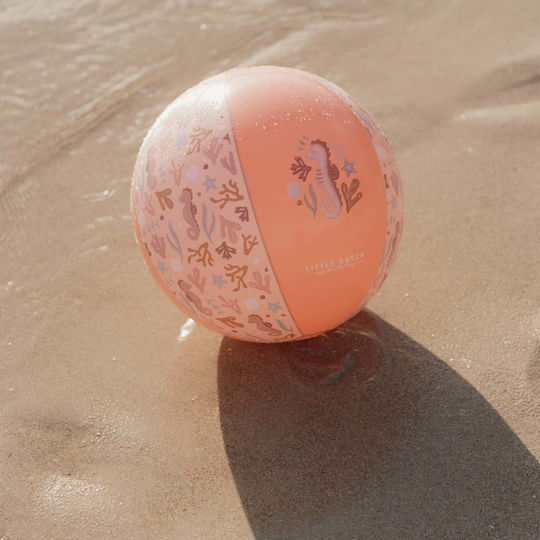 Little Dutch Ocean Dreams Aufblasbarer Strandball in Rosa Farbe 35 cm