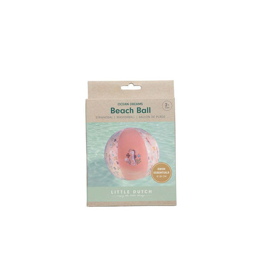 Little Dutch Ocean Dreams Aufblasbarer Strandball in Rosa Farbe 35 cm