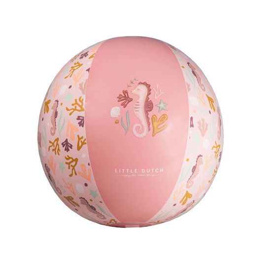 Little Dutch Ocean Dreams Aufblasbarer Strandball in Rosa Farbe 35 cm