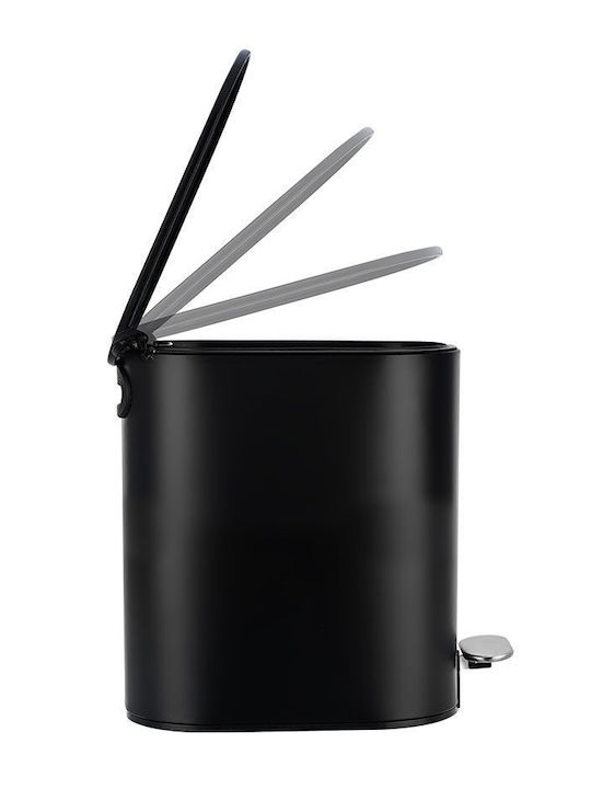 Estia Inox Bathroom Basket Soft Close 5lt Black Matt
