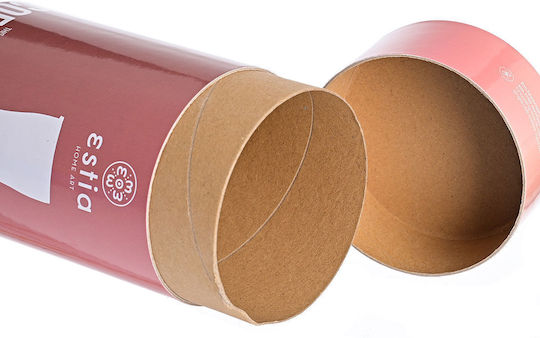 Estia Coffee Mug Save The Aegean Recyclable Glass Thermos Stainless Steel BPA Free 350ml Rose Gold with Straw