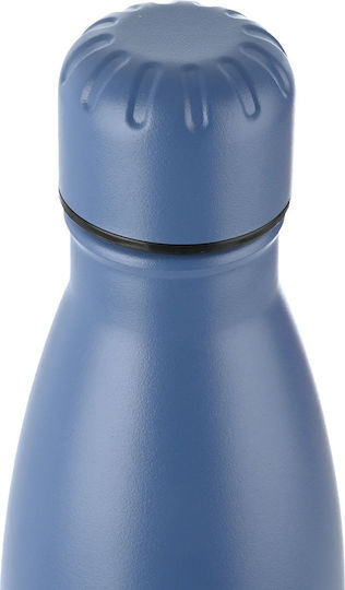 Estia Travel Flask Lite Save the Aegean Recyclable Bottle Thermos Stainless Steel BPA Free 500ml Denim Blue