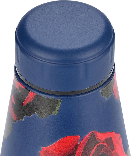 Estia Travel Flask Save The Aegean Recyclable Bottle Thermos Stainless Steel BPA Free 500ml Electric Roses