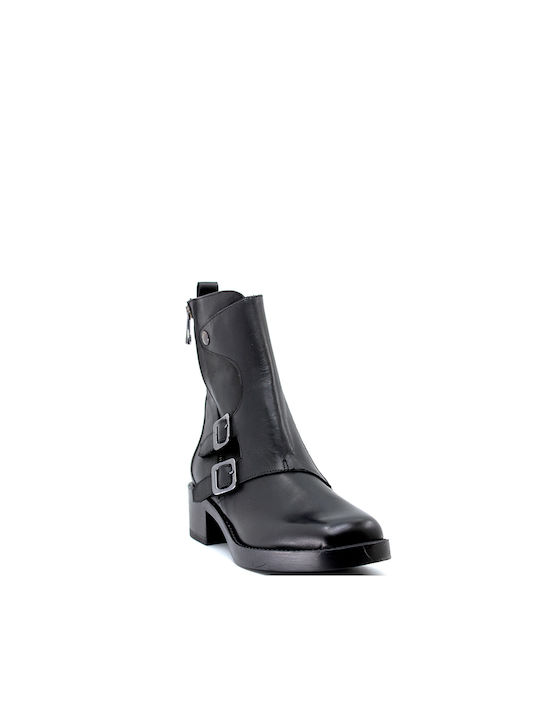 Paola Ferri Leather Women's Ankle Boots Black