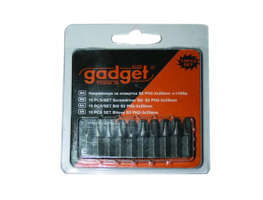 Gadget Tools Set 10 Schraubendreher-Bits Kreuz