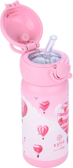 Estia Wonder Bottle Save the Aegean Παιδικό Παγούρι Θερμός Ανοξείδωτο με Καλαμάκι Non Spill Love Ascend 350ml