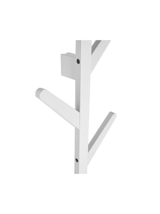 Estia Wooden Wall Hanger 6 Hooks White 26x6.8x26cm