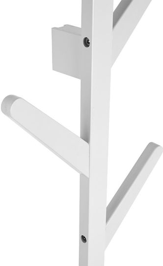 Estia Wooden Wall Hanger 6 Hooks White 26x6.8x26cm