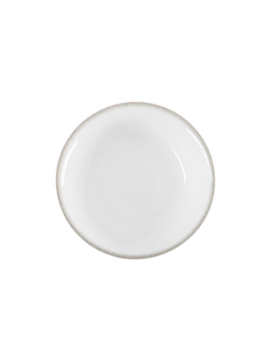 Estia Pearl Plate Soup made of Porcelain White with Diameter 23cm 6pcs