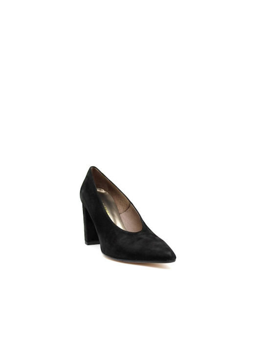 Schwarze spitze Pumps