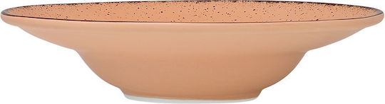 Estia Terra Plate Pasta made of Porcelain Salmon with Diameter 27cm
