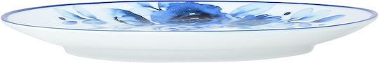 Estia Blue Rose Plate Desert made of Porcelain Blue with Diameter 20cm
