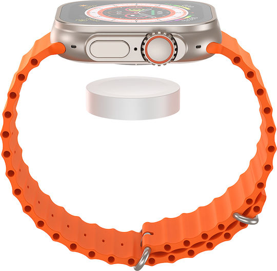 XO M9 Ultra Smartwatch with Heart Rate Monitor (Orange)