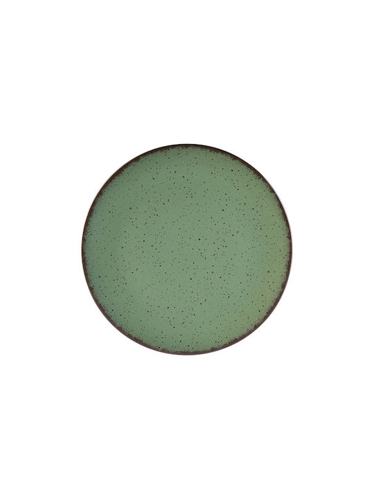 Estia Terra Plate Desert made of Porcelain Green with Diameter 21cm