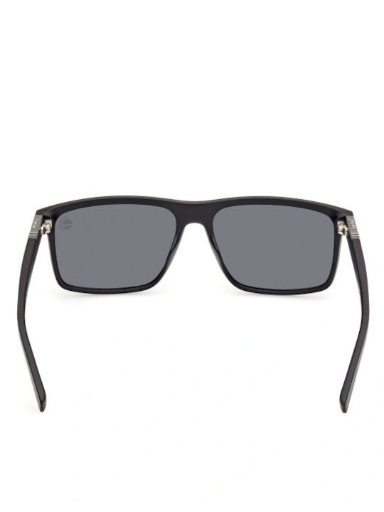 Timberland Men's Sunglasses with Black Plastic Frame and Black Lens TB00006-02D
