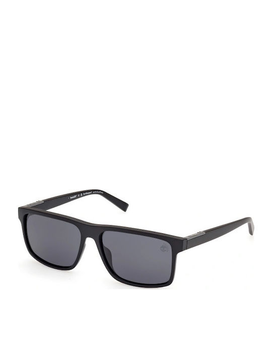 Timberland Men's Sunglasses with Black Plastic Frame and Black Lens TB00006-02D