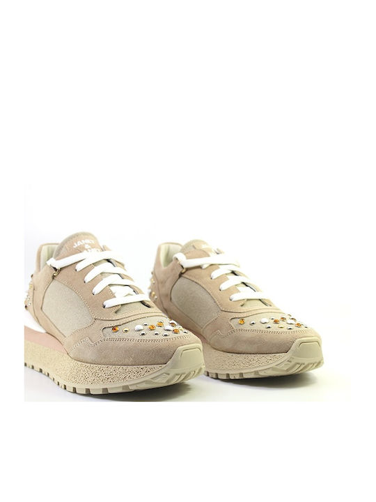 Janet & Janet Damen Sneakers Beige