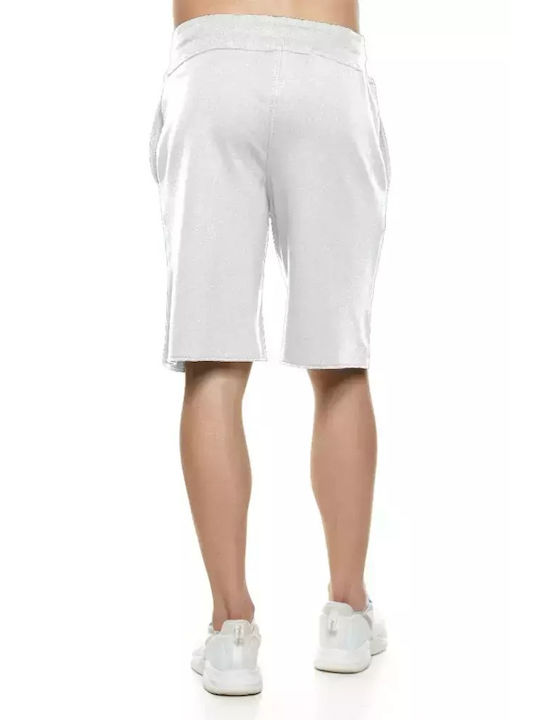 Men's Sweat Shorts Bodymove 680 White Print Loose Fit Replica