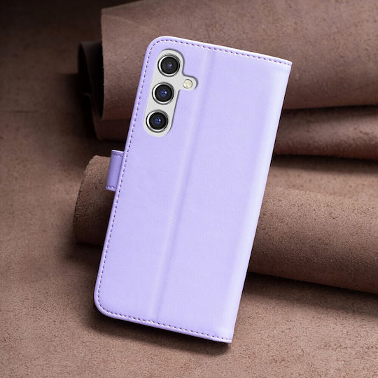 Binfen Wallet Case Δερματίνης Μωβ (Galaxy A55)