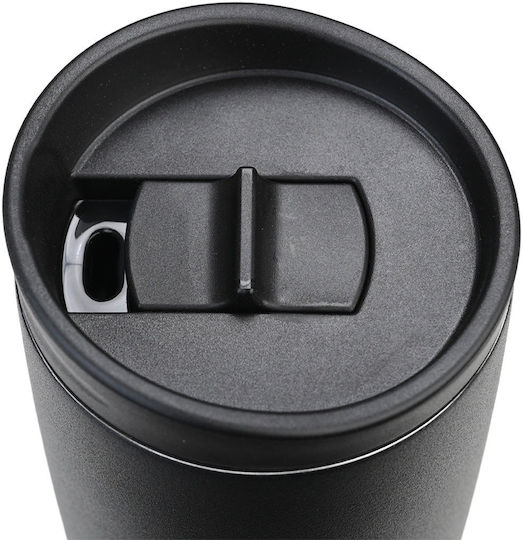 Estia Travel Mug Save The Aegean Glass Thermos Stainless Steel 350ml Midnight Black