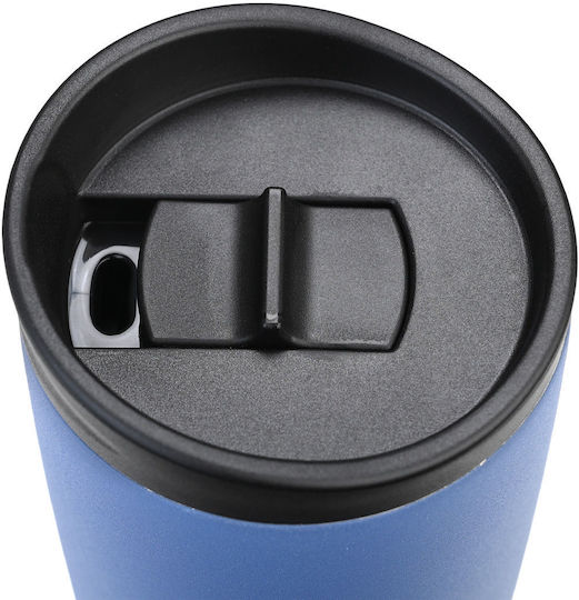 Estia Travel Mug Save The Aegean Glass Thermos Stainless Steel BPA Free 500ml Denim Blue