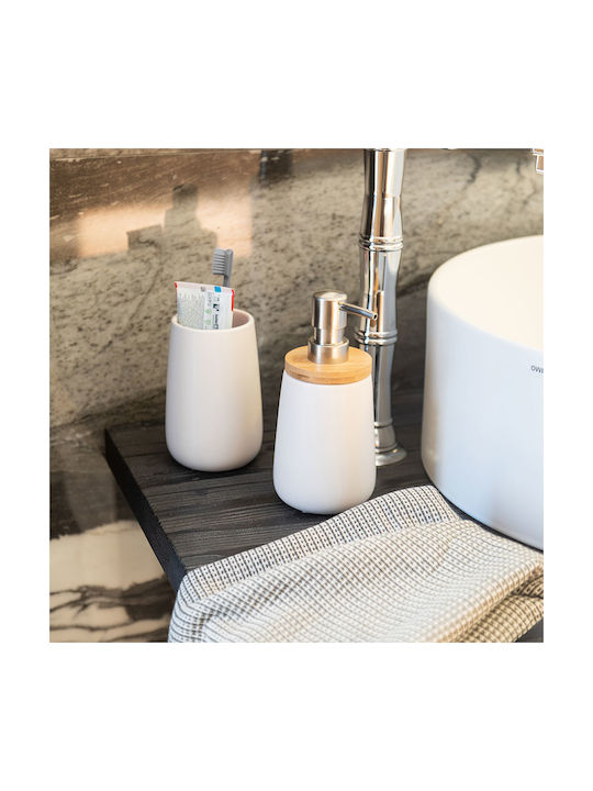Estia Bamboo Essentials Tabletop Cup Holder Bamboo White